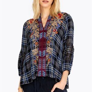 Johnny Was Swing Plaid shirt